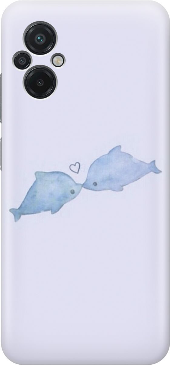 

Силиконовый чехол на Xiaomi Poco M5 "Дельфинчики", Голубой;синий, 15134