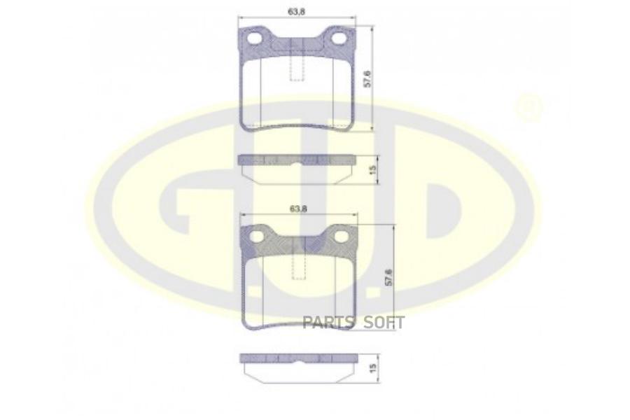 

Тормозные колодки G.U.D. задние gbp032110