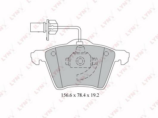 

Тормозные колодки LYNXauto передние для Volkswagen 95-10/Seat Alhambra 96-10 BD3026