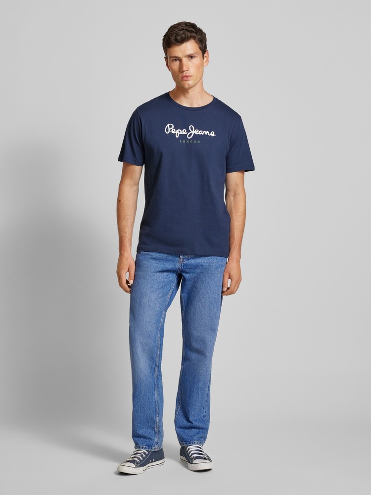 

Футболка мужская Pepe Jeans London PM508208 синяя XL, Синий, PM508208