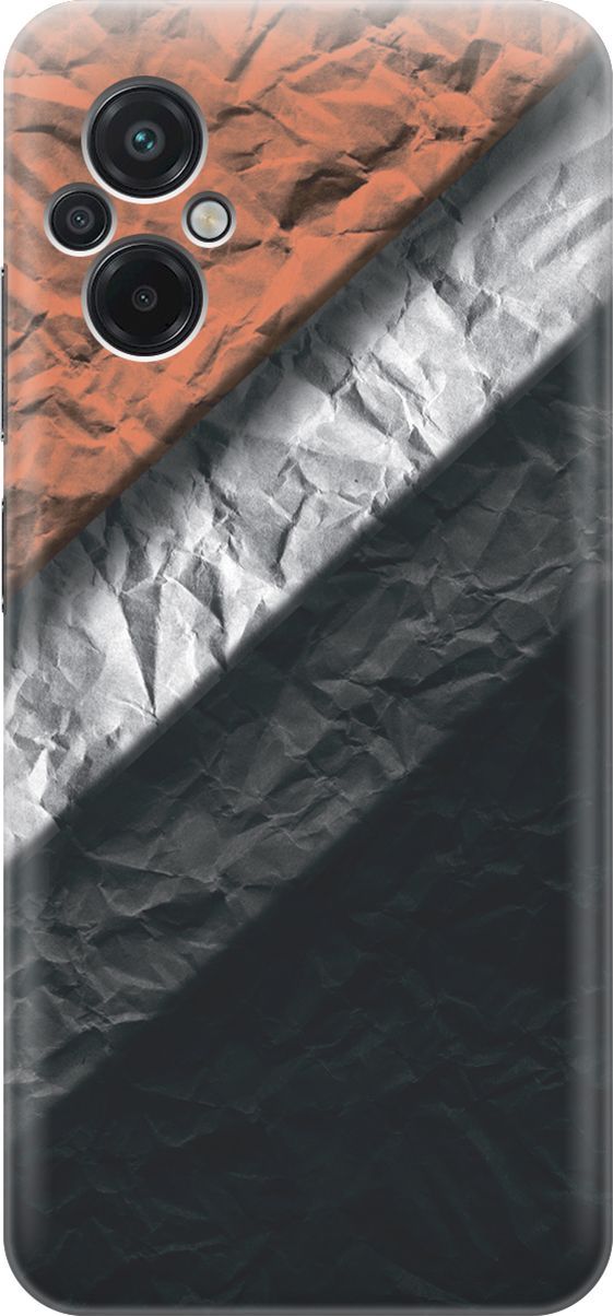 

Силиконовый чехол на Xiaomi Poco M5 "Мятые полотна", Розовый;черный, 15132