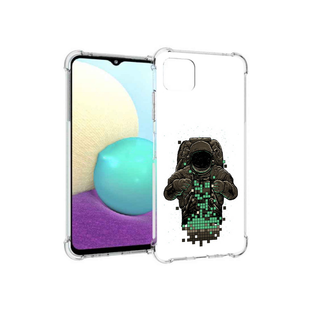 

Чехол MyPads Tocco для Samsung Galaxy A22s 5G космонавт с пикселями (PT226906.544.394), Прозрачный, Tocco