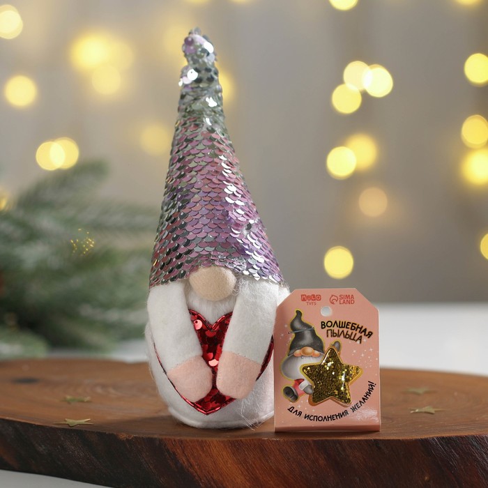 

Игрушка «Мечтательный гномик», 18см, Белый;красный;разноцветный