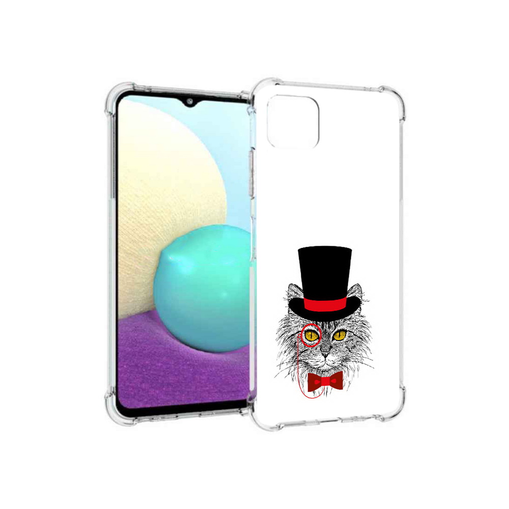 Чехол MyPads Tocco для Samsung Galaxy A22s 5G кот в шляпе (PT226906.544.397)