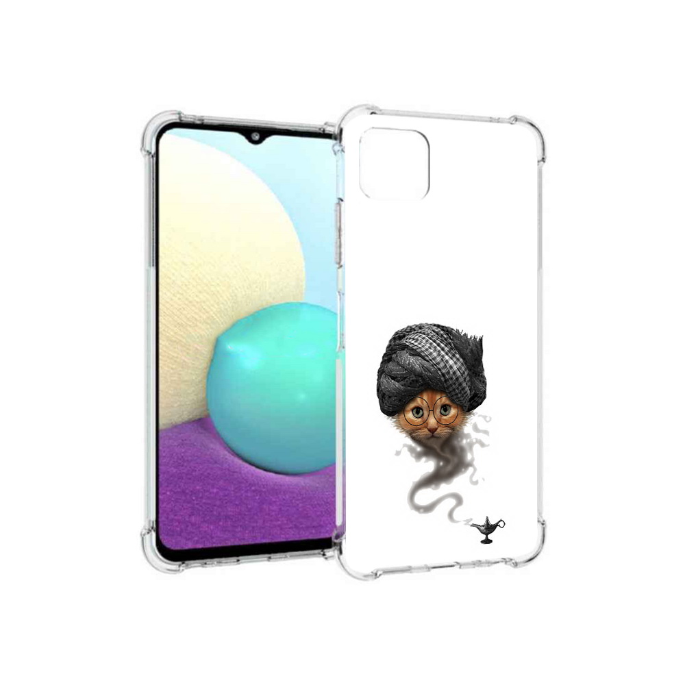 

Чехол MyPads Tocco для Samsung Galaxy A22s 5G кот джин (PT226906.544.398), Прозрачный, Tocco