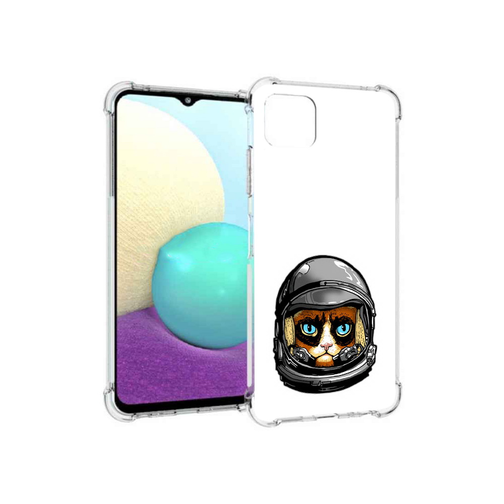 

Чехол MyPads Tocco для Samsung Galaxy A22s 5G кот космонавт (PT226906.544.400), Прозрачный, Tocco