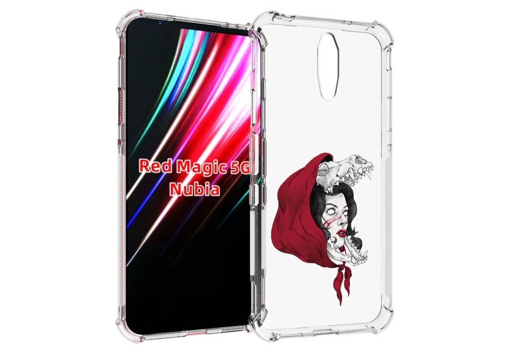 

Чехол MyPads Красная шапочка и волк женский для ZTE Nubia Red Magic 1 5G, Прозрачный, Tocco