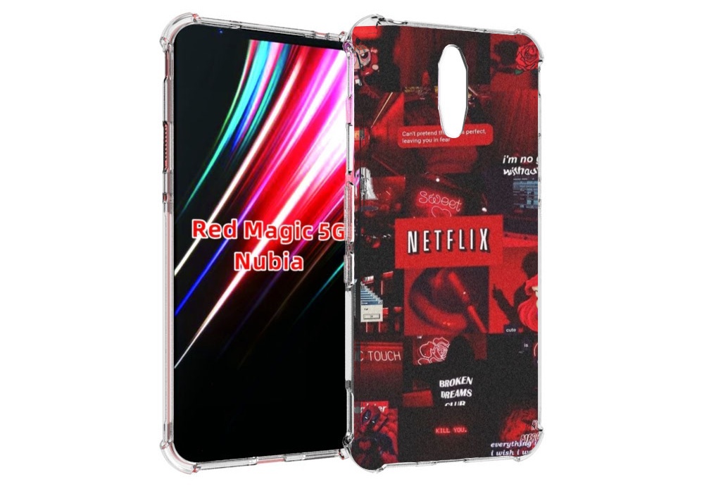 

Чехол MyPads Красные-проекты для ZTE Nubia Red Magic 1 5G, Прозрачный, Tocco