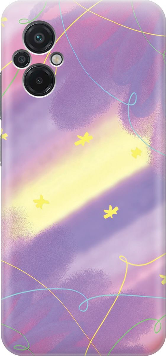 

Силиконовый чехол на Xiaomi Poco M5 "Сиреневые сны", Желтый;фиолетовый, 15137