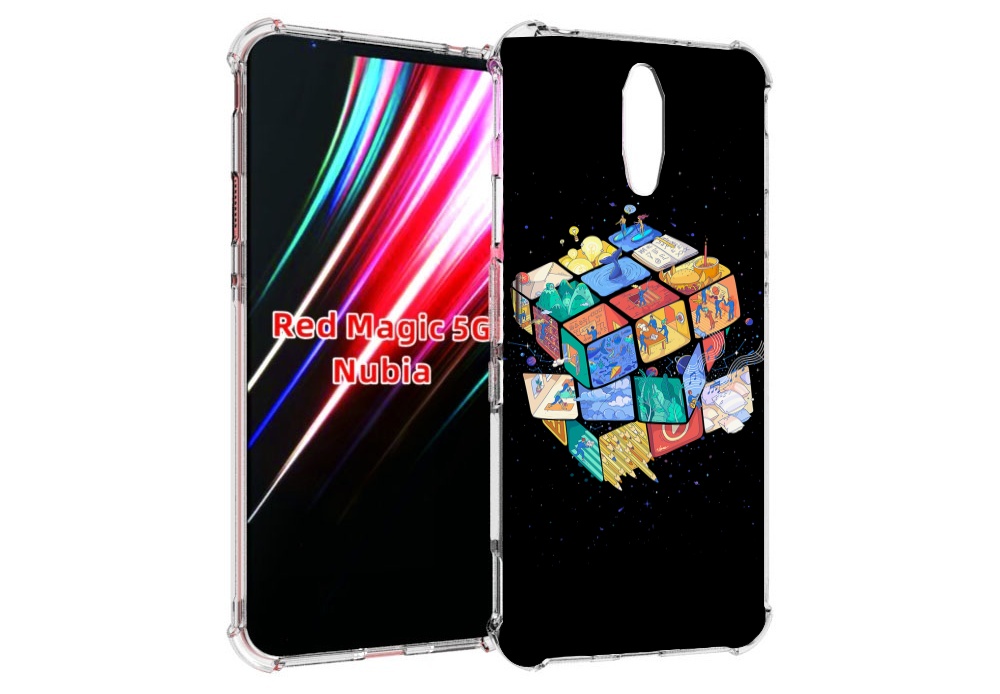 

Чехол MyPads Кубик-Рубика для ZTE Nubia Red Magic 1 5G, Прозрачный, Tocco