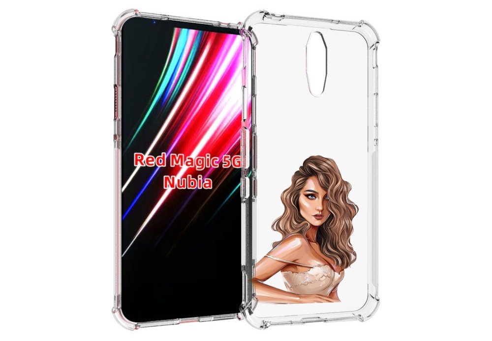Чехол MyPads Кудрявая-девушка женский для ZTE Nubia Red Magic 1 5G