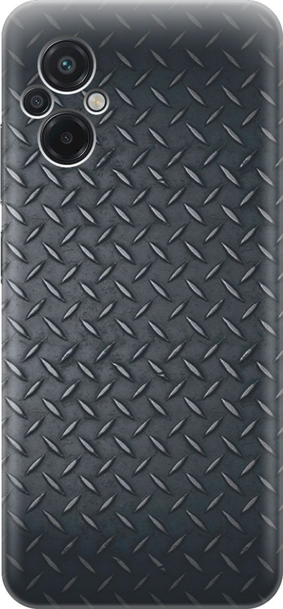 

Силиконовый чехол на Xiaomi Poco M5 "Металлический лист", Серый;черный, 15147