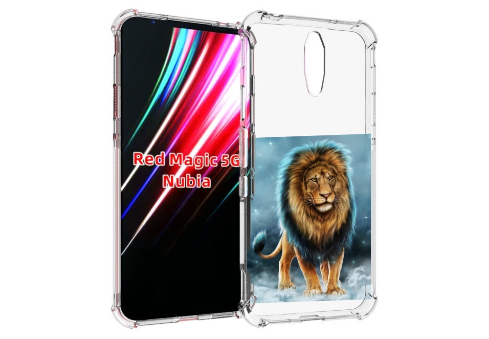 Чехол MyPads Лев-в-тумане для ZTE Nubia Red Magic 1 5G