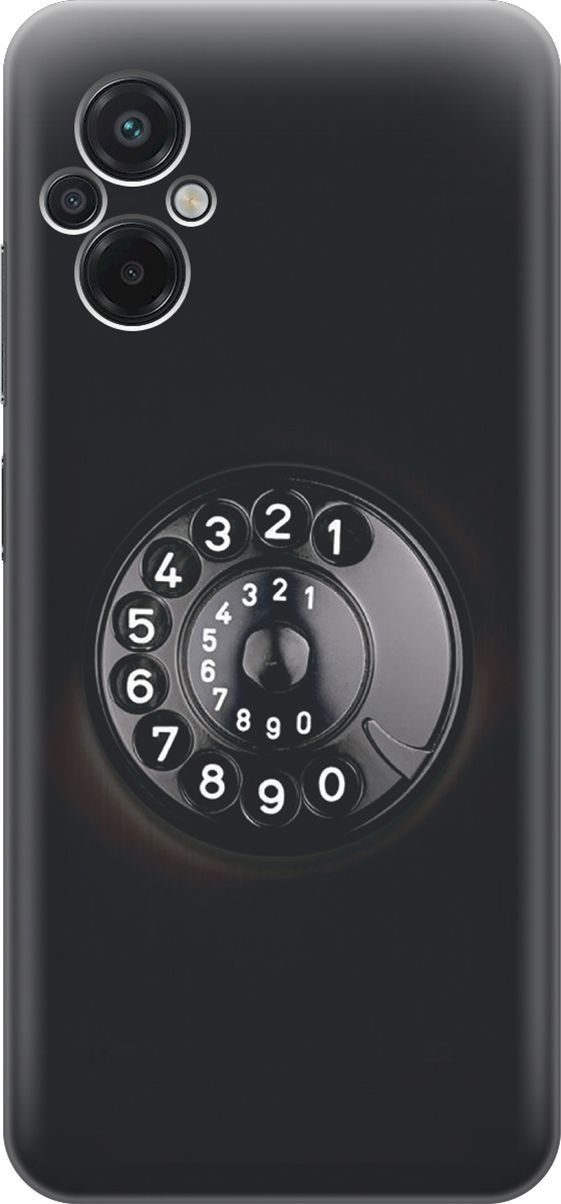 

Силиконовый чехол на Xiaomi Poco M5 "Диск телефона", Серый;черный, 15143