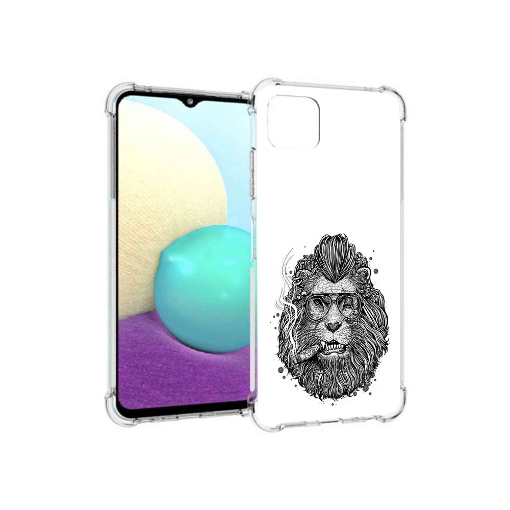 

Чехол MyPads Tocco для Samsung Galaxy A22s 5G курящий лев (PT226906.544.432), Прозрачный, Tocco