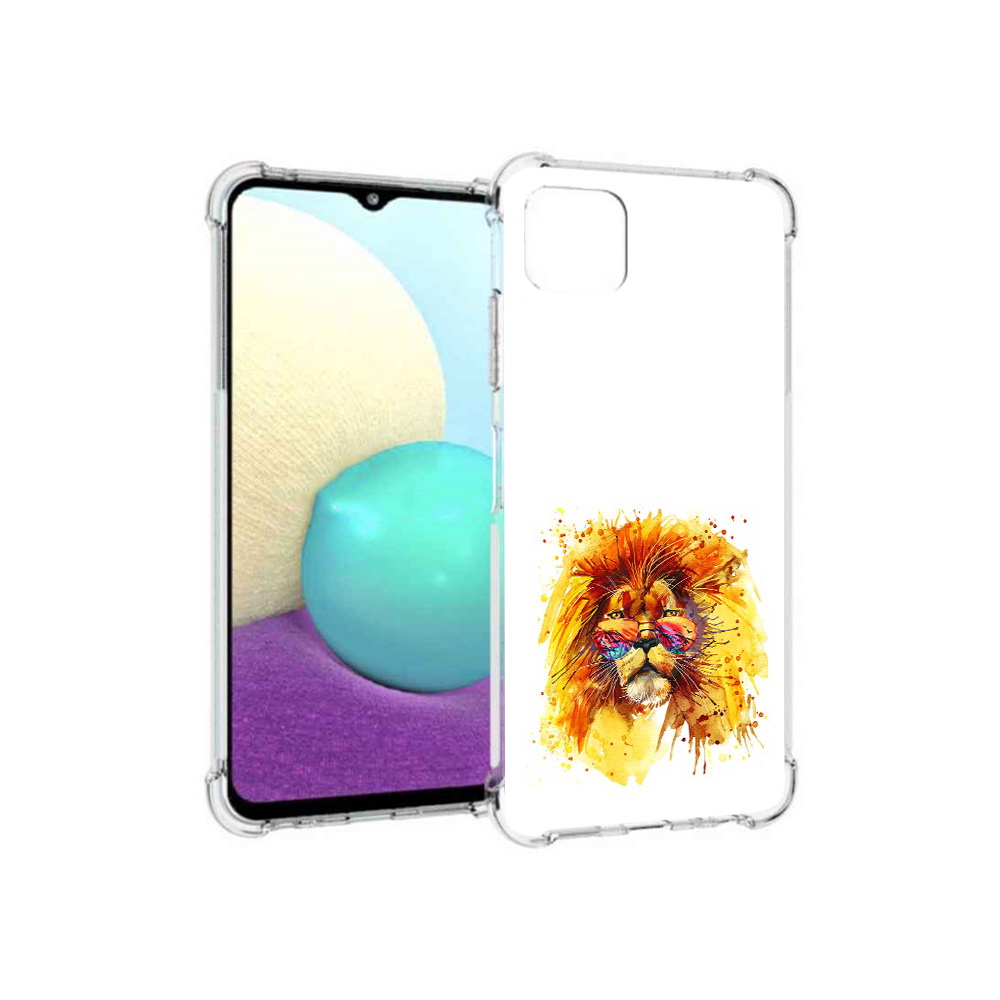

Чехол MyPads Tocco для Samsung Galaxy A22s 5G лев в очках (PT226906.544.436), Прозрачный, Tocco
