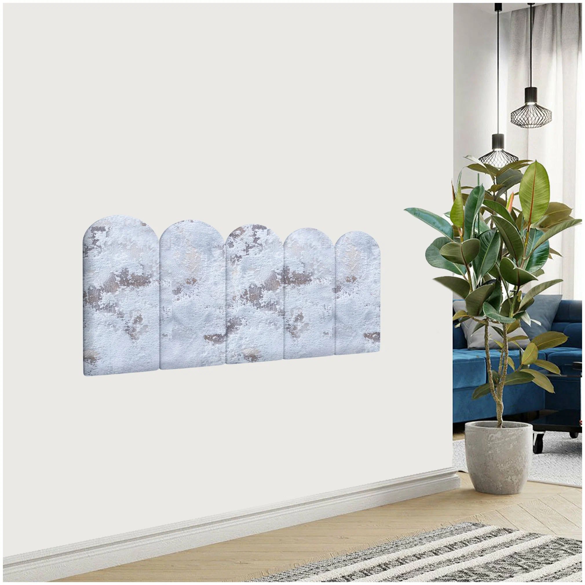 

Панель кровати Shtorm Sky blue 30х60R см 4 шт., Синий