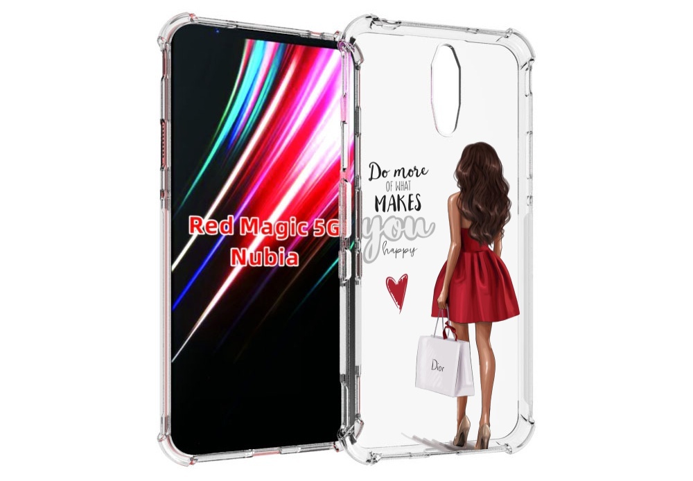 

Чехол MyPads Маленькие-радости женский для ZTE Nubia Red Magic 1 5G, Прозрачный, Tocco