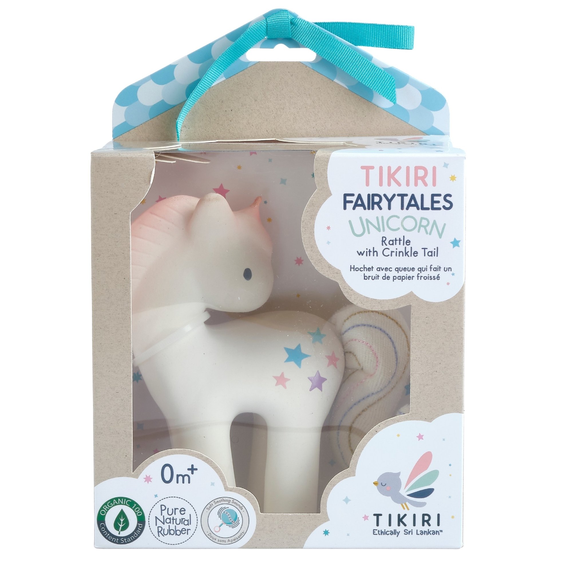 

Игрушка-прорезыватель Tikiri из нат. каучука единорог Cotton Candy в подароч. Уп.., 95603, 95603