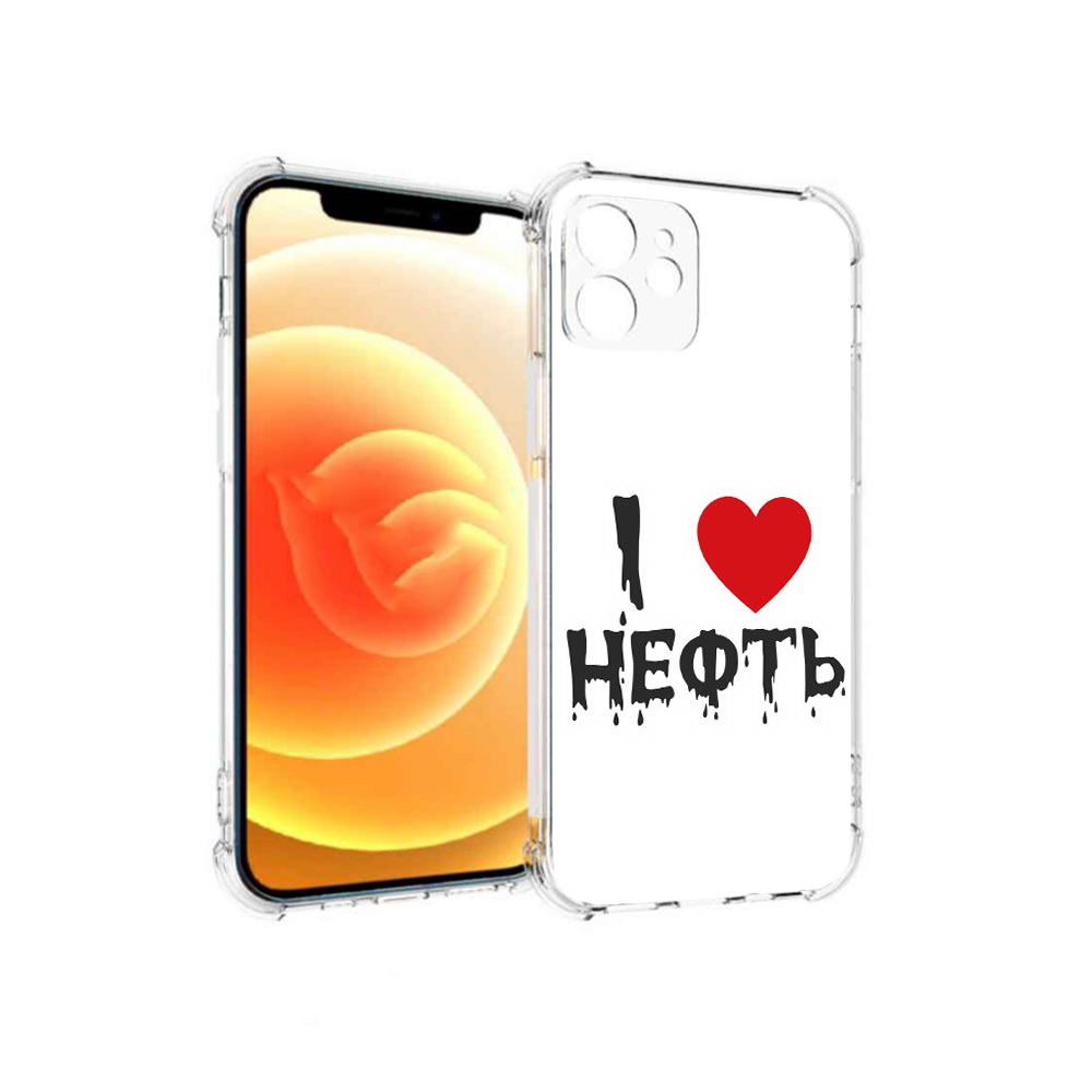 

Чехол MyPads Tocco для Apple iPhone 12 нефть (PT157543.607.522), Прозрачный, Tocco