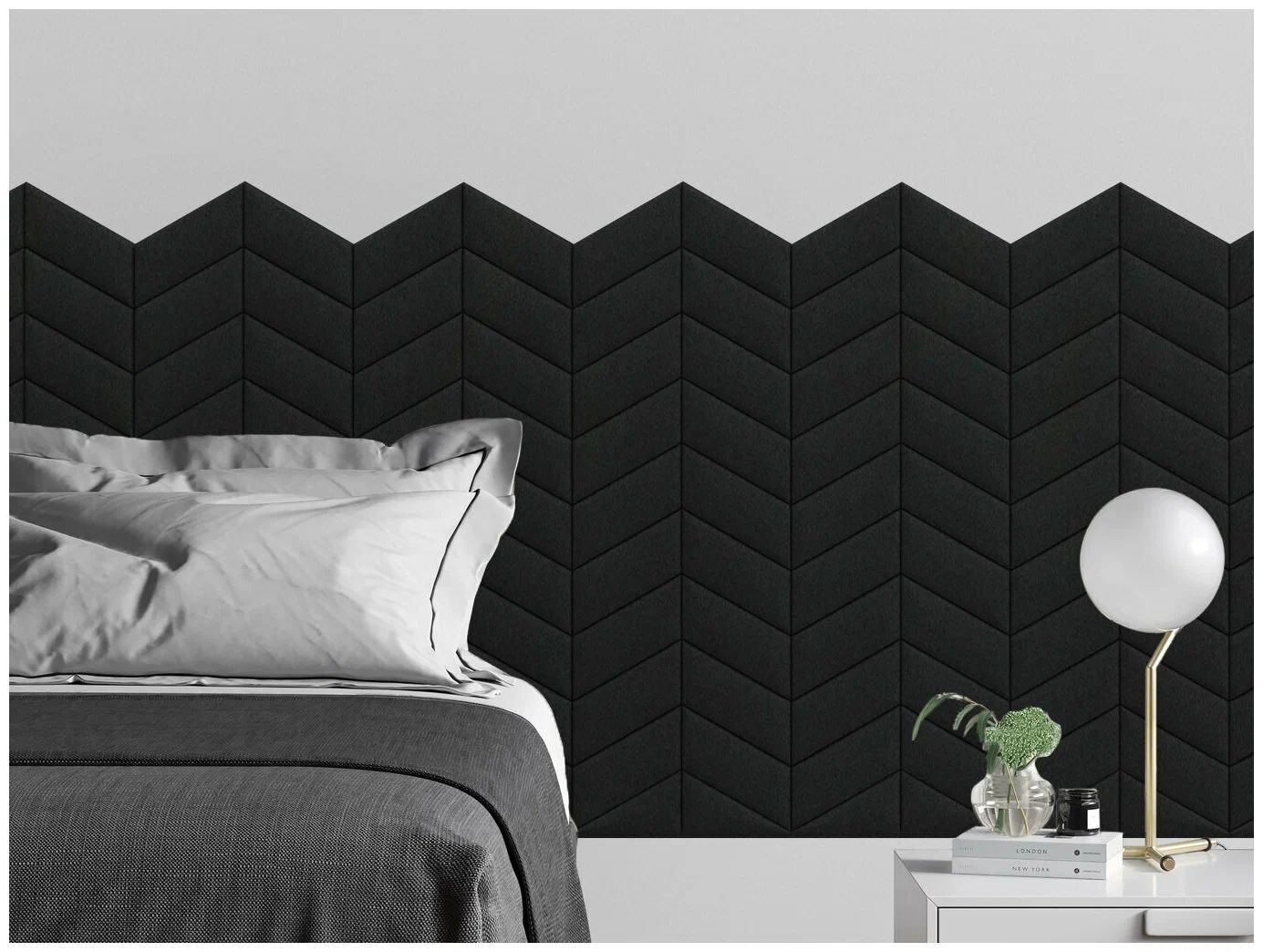 

Панель кровати Velour Black 30х30PL см 2 шт., Черный