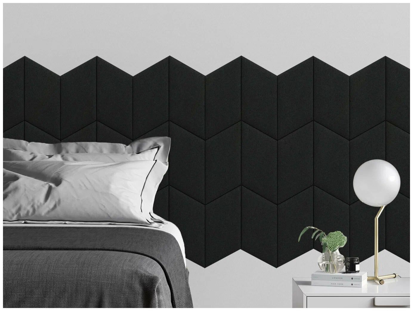 

Панель кровати Velour Black 30х45PL см 2 шт., Черный