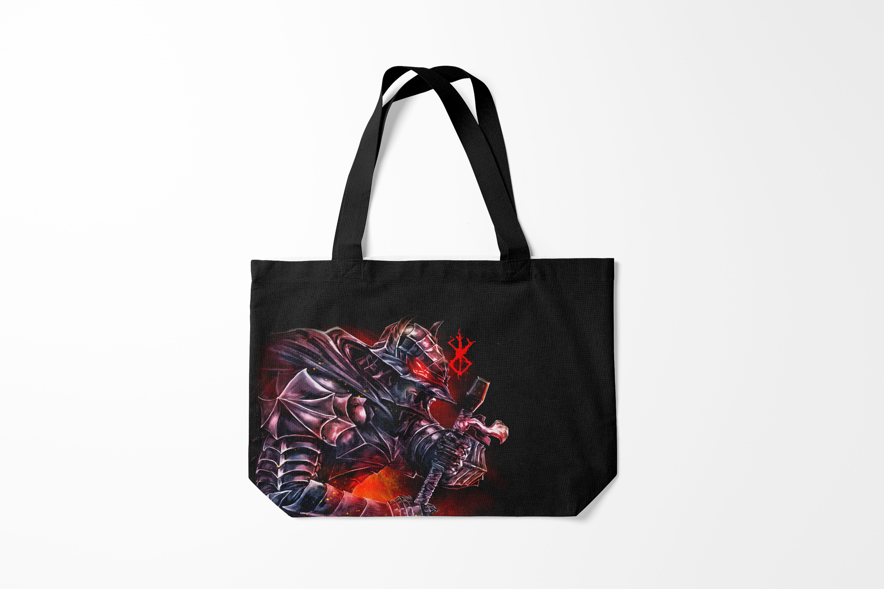 

Сумка шoппер унисекс Burnettie Берсерк арт с мечом, черный, Берсерк арт с мечом