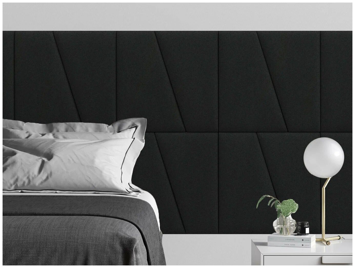 

Панель кровати Velour Black 50х50DL см 2 шт., Черный