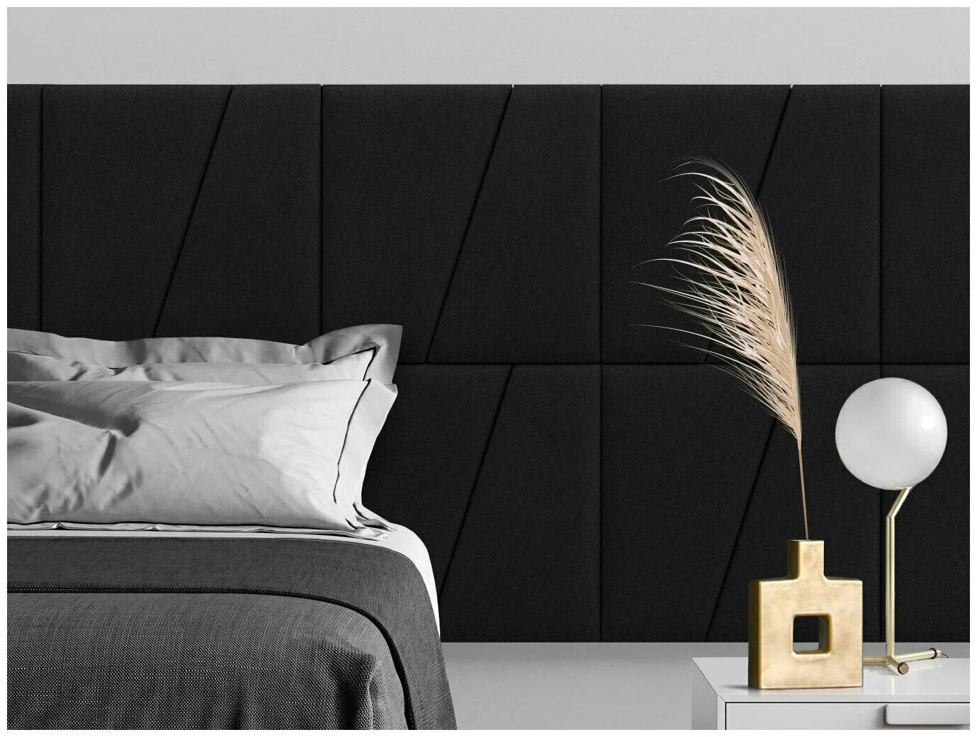 

Панель кровати Velour Black 50х50DP см 2 шт., Черный