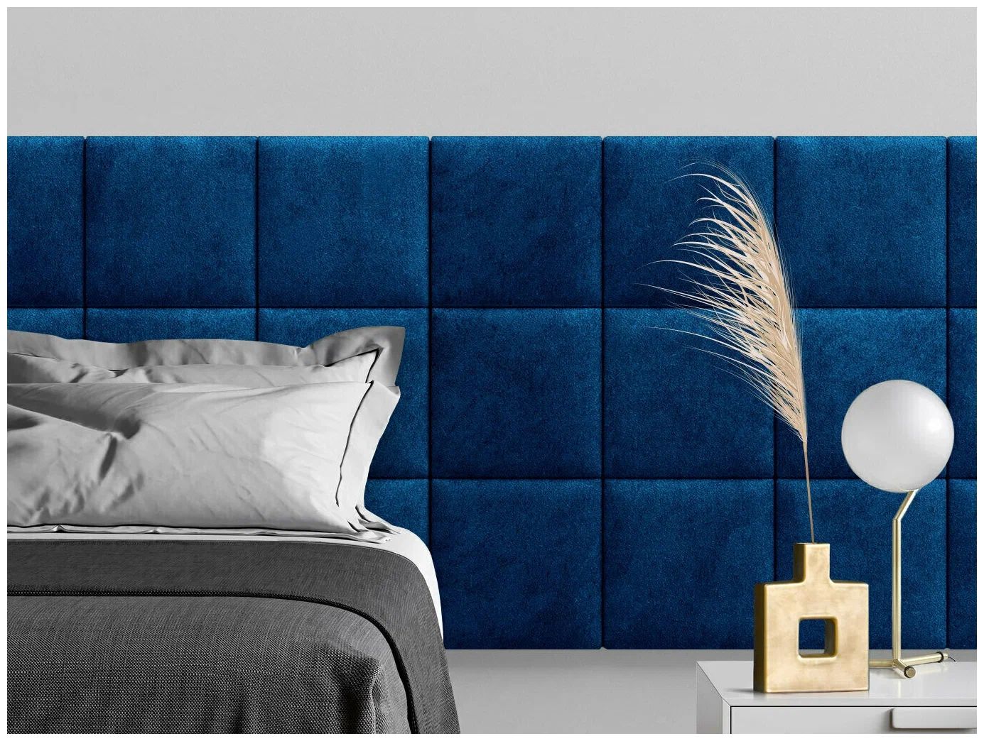 

Панель кровати Velour Blue 30х30 см 1 шт., Синий