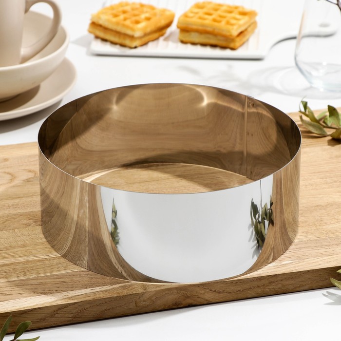 

Форма для выкладки и выпечки, 22x8 см, Серебристый