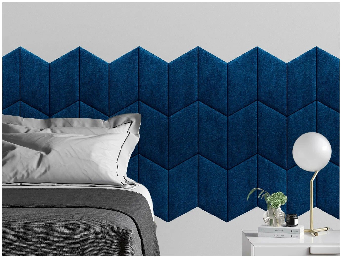 

Панель кровати Velour Blue 30х45PL см 2 шт., Синий