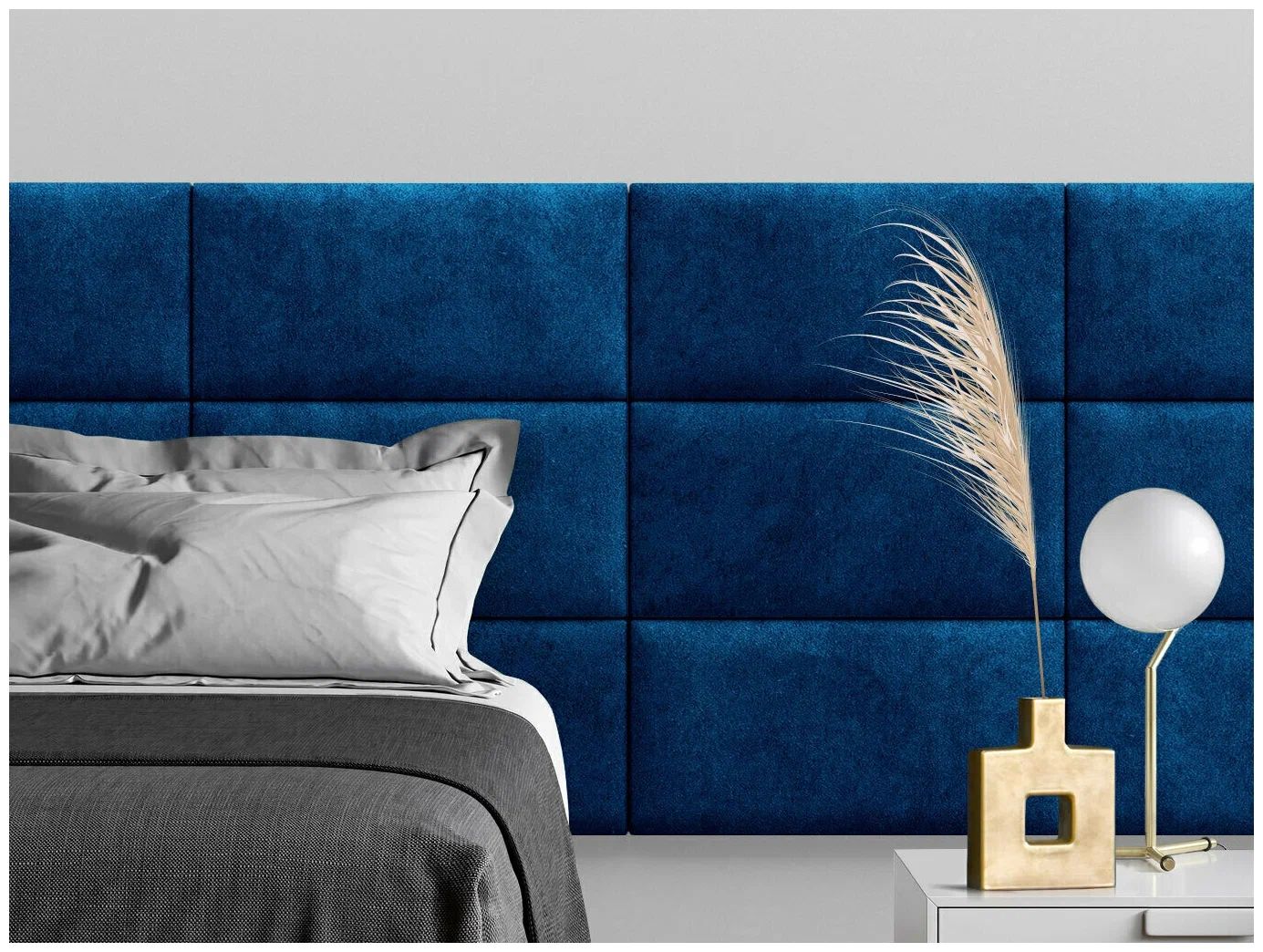 

Панель кровати Velour Blue 30х60 см 4 шт., Синий