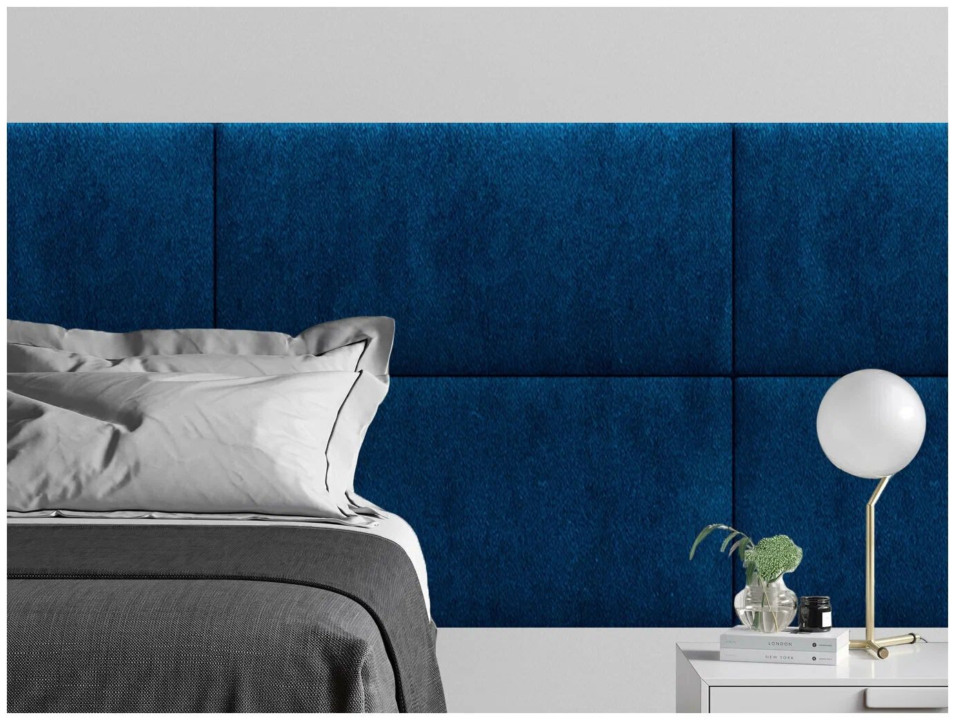 

Панель кровати Velour Blue 50х100 см 1 шт., Синий