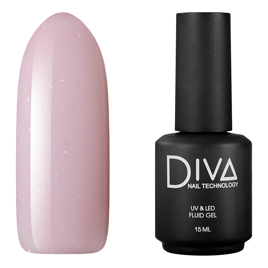 Гель Diva Nail Technology Fluid Gel 3 15 мл новогодний дождик бледно розовый 75мм 1 5 м