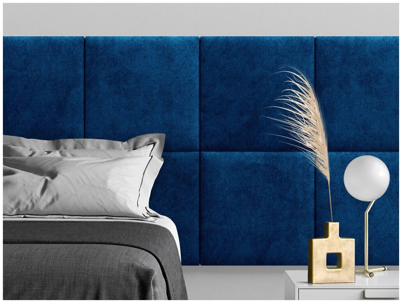 

Панель кровати Velour Blue 50х50 см 1 шт., Синий