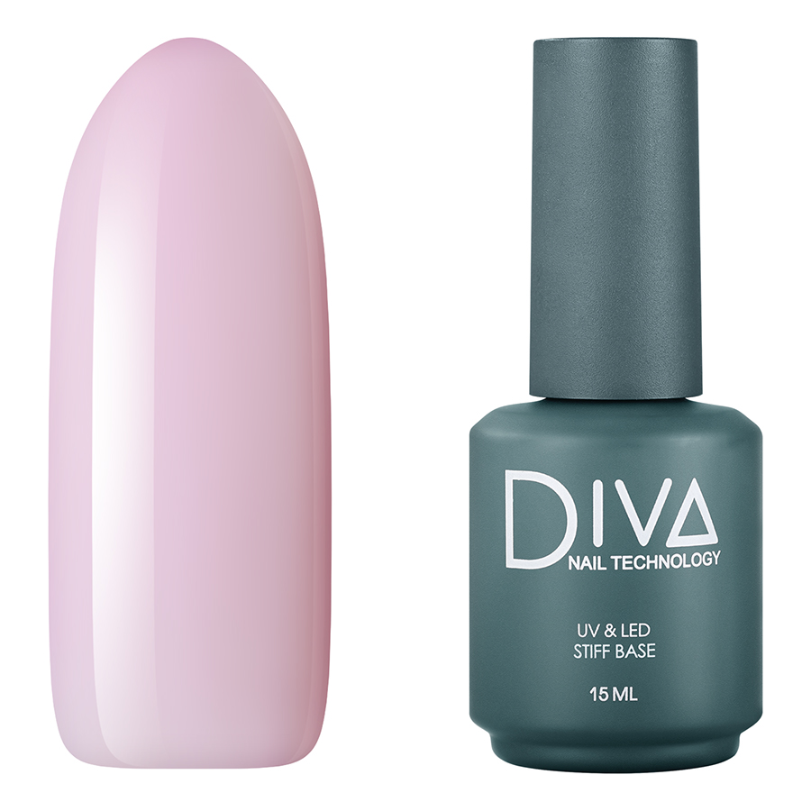 База Diva Nail Technology Stiff base  french base 04 15 мл новогодний дождик бледно розовый 75мм 1 5 м