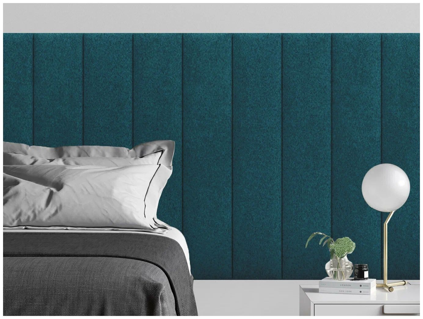 

Панель кровати Velour Green 20х100 см 4 шт., Зеленый