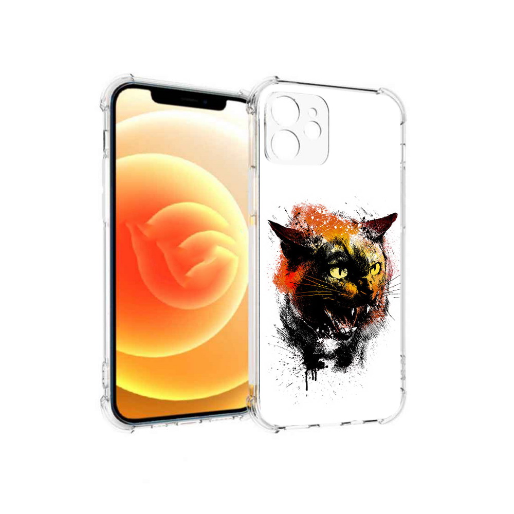 

Чехол MyPads Tocco для Apple iPhone 12 сиамский кот (PT157543.607.598), Прозрачный, Tocco