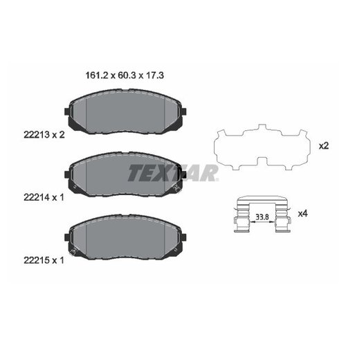 

Комплект передних тормозных колодок Textar 2221301 для Kia Sedona