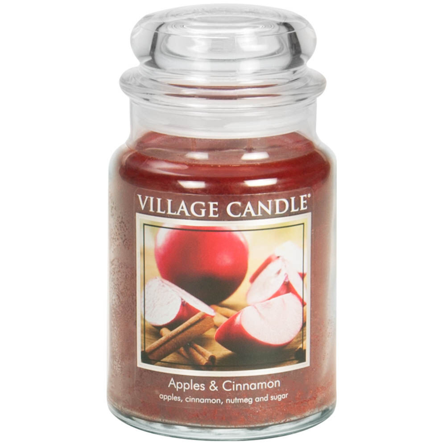 фото Ароматическая свеча village candle "яблоко и корица", большая