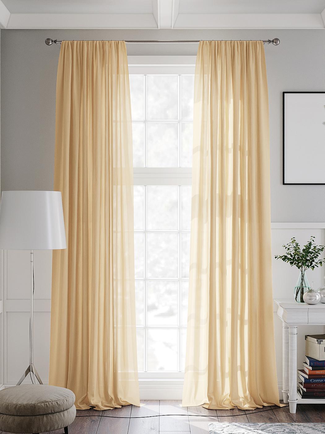 

Тюль для комнаты AT HOME / Вуаль 150х230 см / Фертун (экрю), 125157