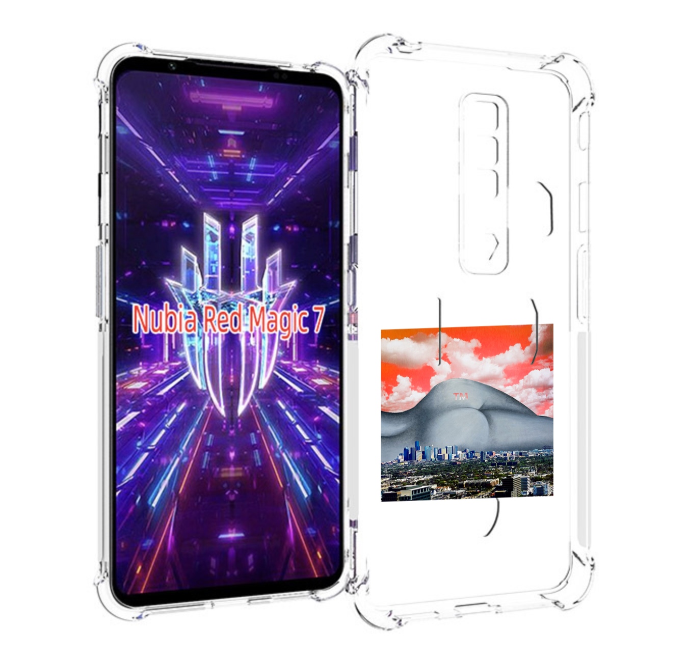 

Чехол MyPads город с девушкой на фоне для ZTE Nubia Red Magic 7, Прозрачный, Tocco