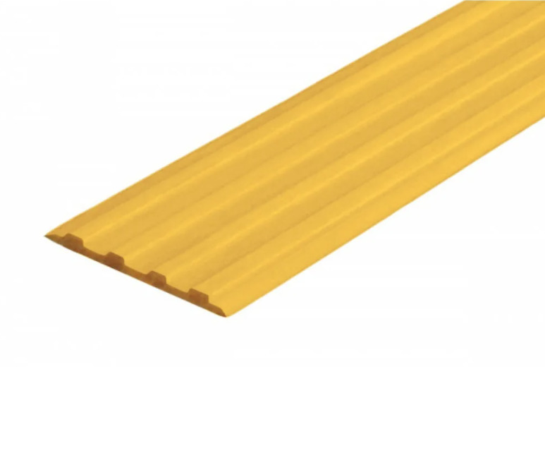 Самоклеящаяся резиновая полоса против скольжения, 29мм х 3мм, цвет желтый, длина 25м