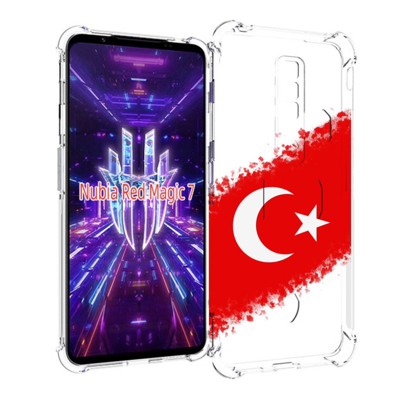 

Чехол MyPads флаг Турции для ZTE Nubia Red Magic 7, Прозрачный, Tocco