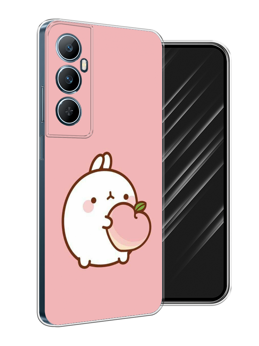 

Чехол Awog на Realme C65 "Кролик с персиком", Розовый;бежевый, 2516750-1