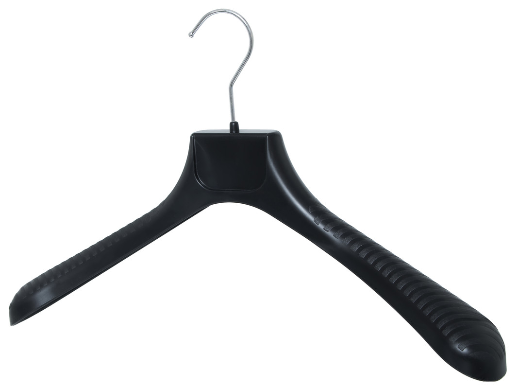 фото Вешалки для верхней одежды valexa рм-45, 450мм х 55мм, черная, набор 10 шт