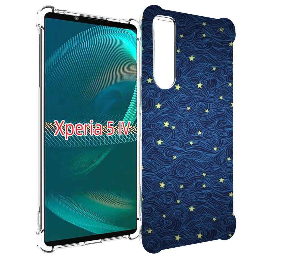 

Чехол MyPads волны с звездами акварель для Sony Xperia 5 IV (5-4), Прозрачный, Tocco