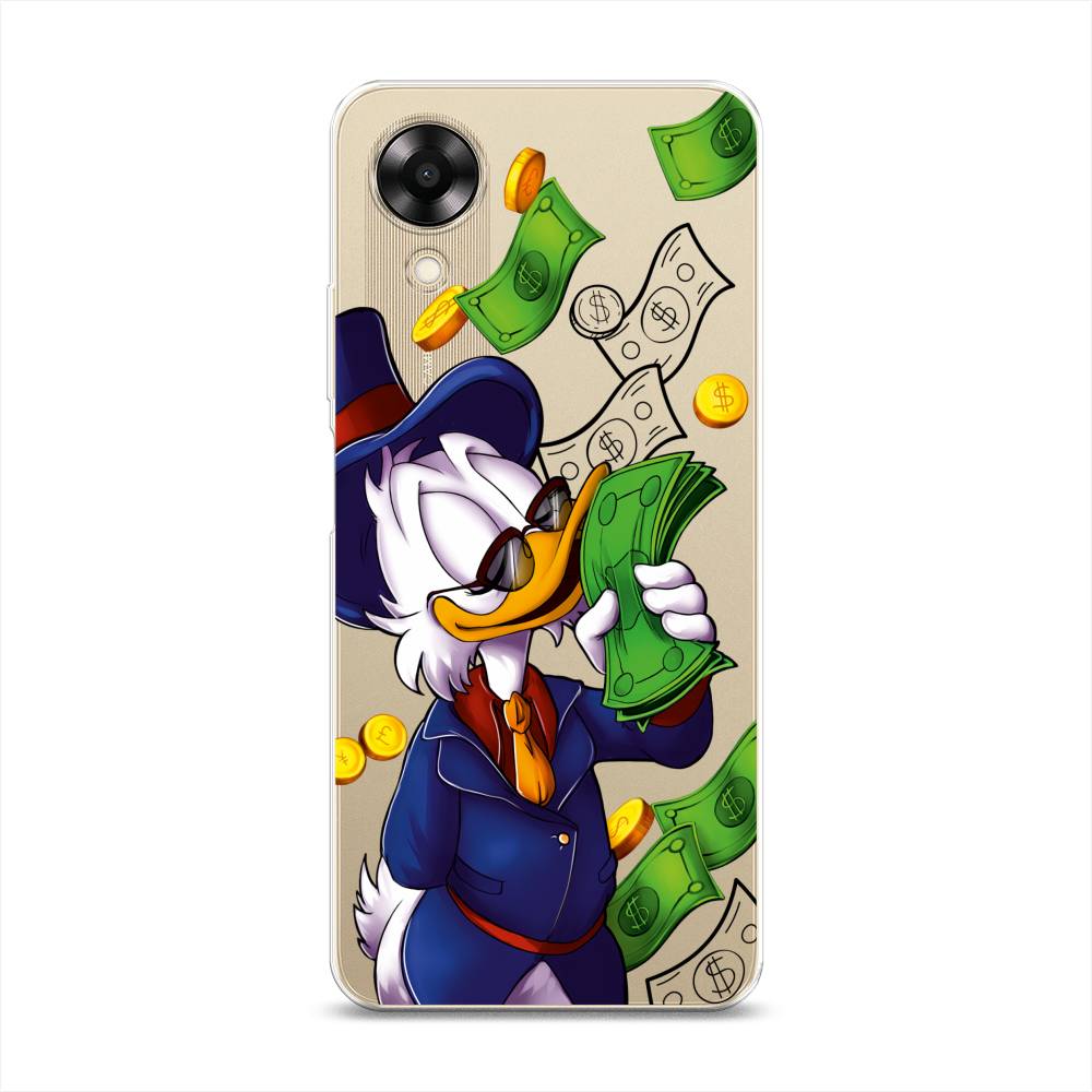 

Чехол на Oppo A17K "Scrooge McDuck with Money", Синий;зеленый;белый, 2512850-6