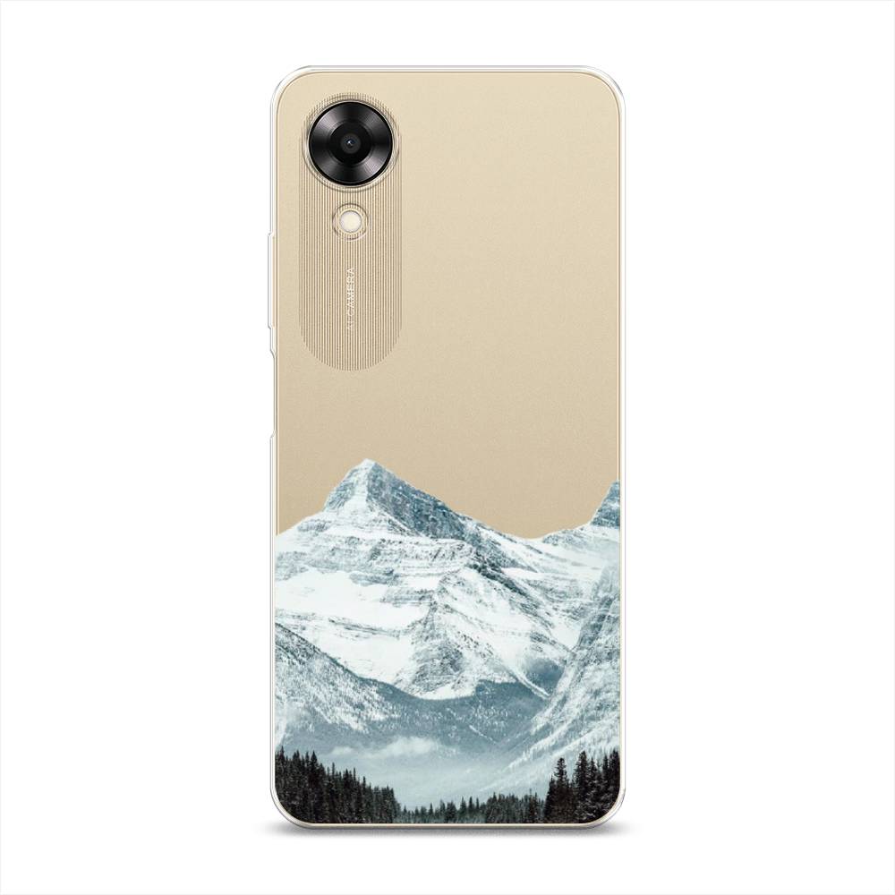 

Чехол на Oppo A17K "Горы арт 1", Белый;зеленый, 2512850-2